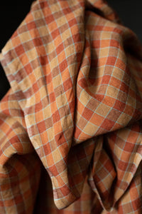 Remnant (Orange Grove European Laundered Linen Check)
