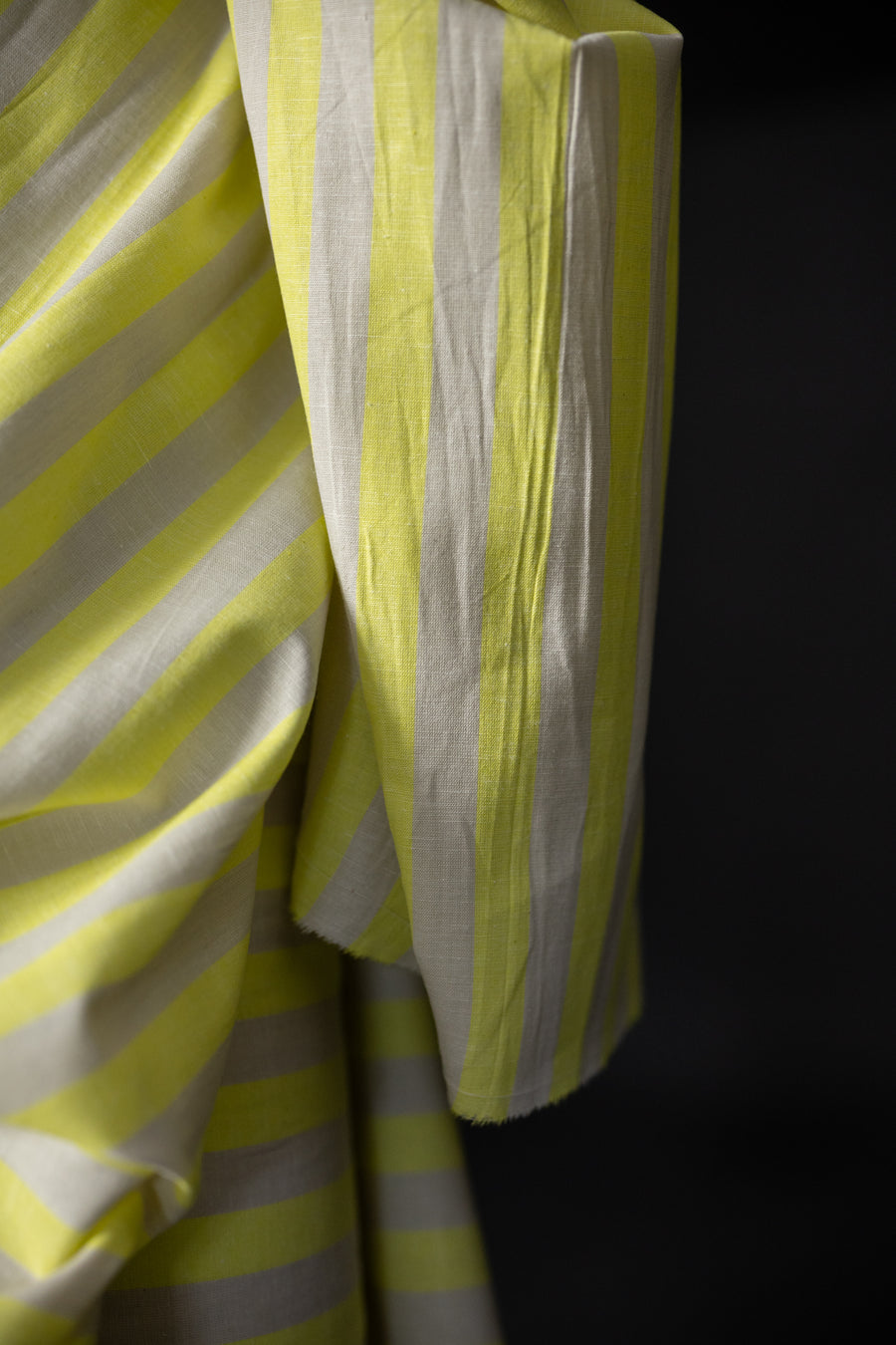 Remnant (Organic Cotton/Linen Stripe Rimini)