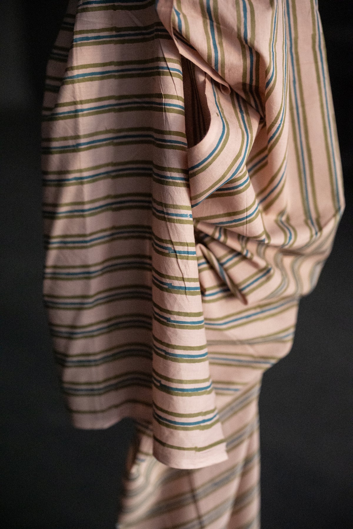 Indian Block Print Cotton - Suncrest Peach