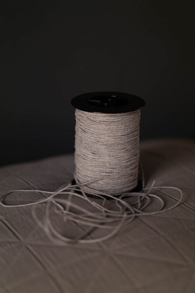 Recycled Cotton Elastic Grey Marl