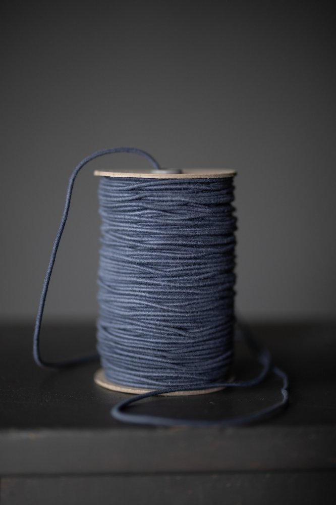 Recycled Cotton Elastic 3mm Petrol
