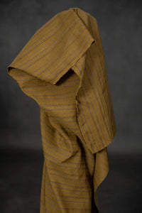 stitched cotton linen green fabric