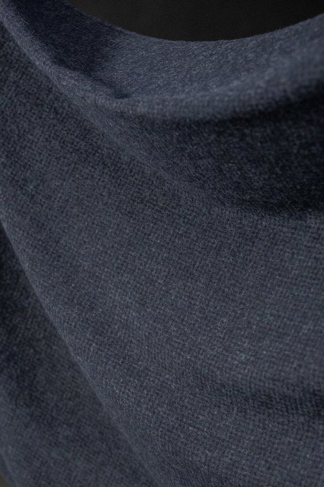 blue gingham wool fabric