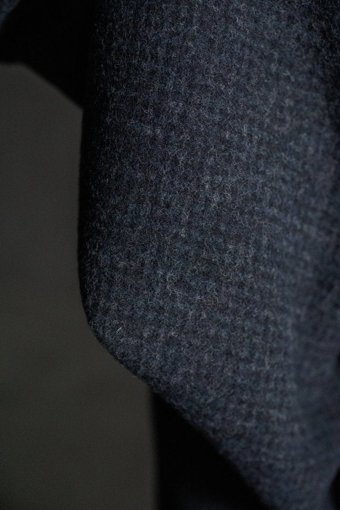 blue gingham wool fabric