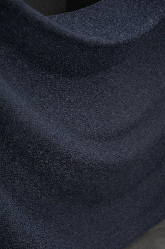 blue gingham wool fabric