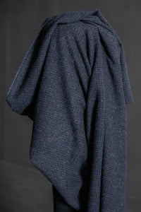blue gingham wool fabric