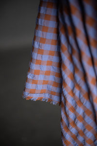 Organic Cotton Gingham Seersucker - Autumn Pony