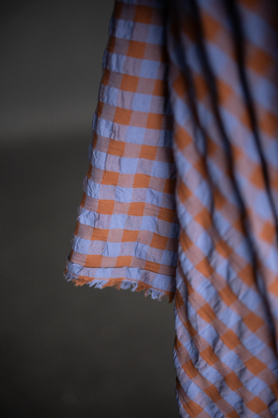 Organic Cotton Gingham Seersucker - Autumn Pony