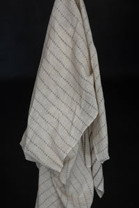 Extra Weft Handwoven Cotton - Salt Tracks
