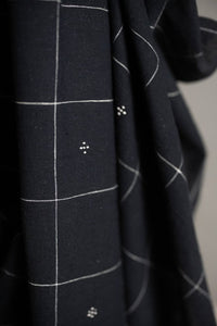 black tangaliya handwoven cotton fabric