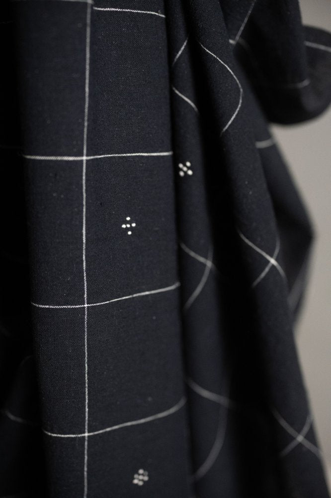 black tangaliya handwoven cotton fabric
