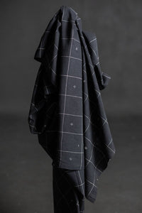black tangaliya handwoven cotton fabric