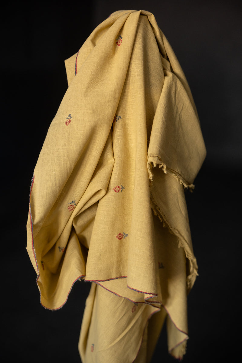 Remnant (Extra Weft Handwoven Cotton Caraway)