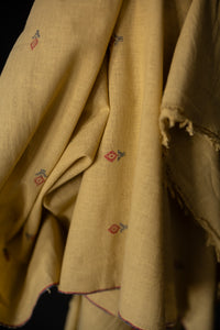Extra Weft Handwoven Cotton - Caraway