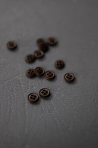 Cotton Button 11mm - Black Coffee