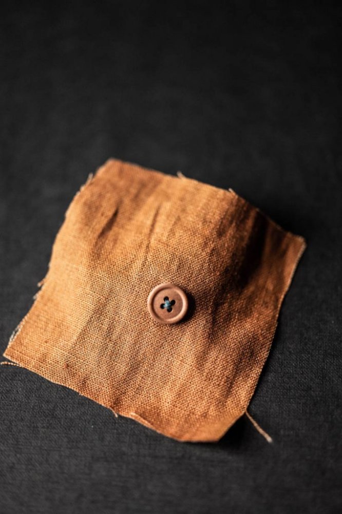 Cotton Button - Rusty Orange