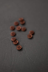 Cotton Button 11mm - Cinnamon Dust