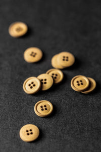 Cotton Button - Mid Mustard