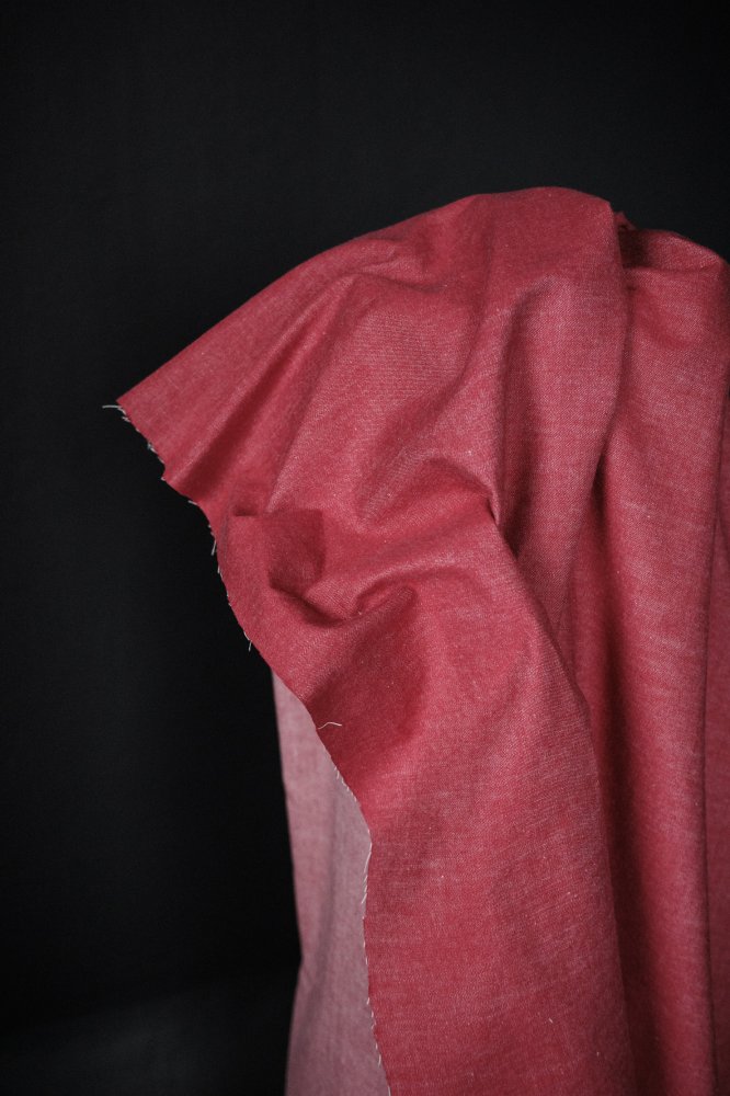 Japanese Chambray - 5.2oz Crimson