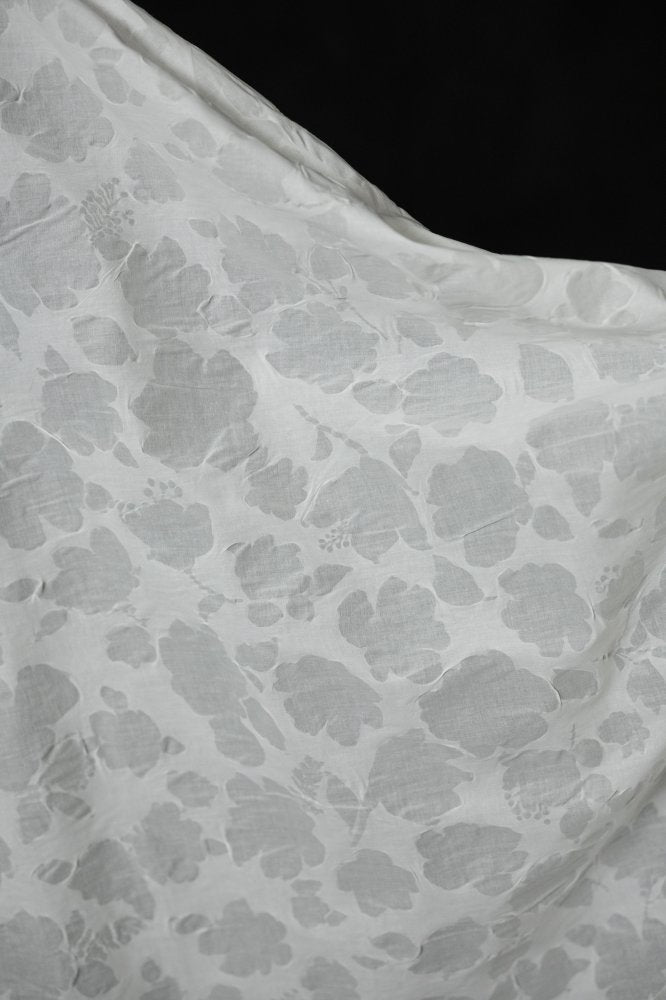 white floral japanese fabric