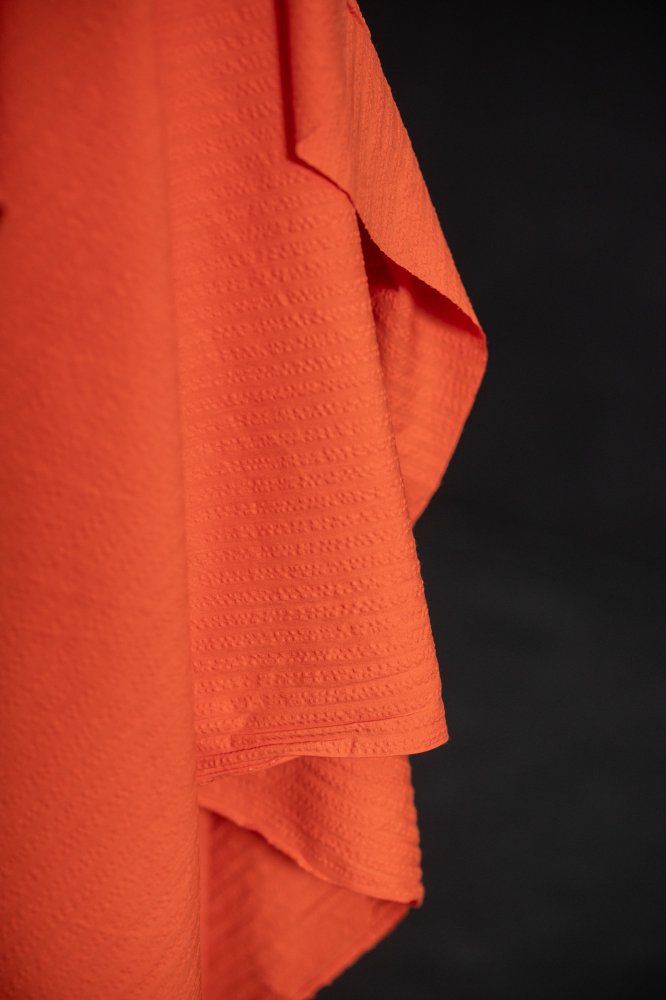Organic Cotton Seersucker Stripe - Dynamite