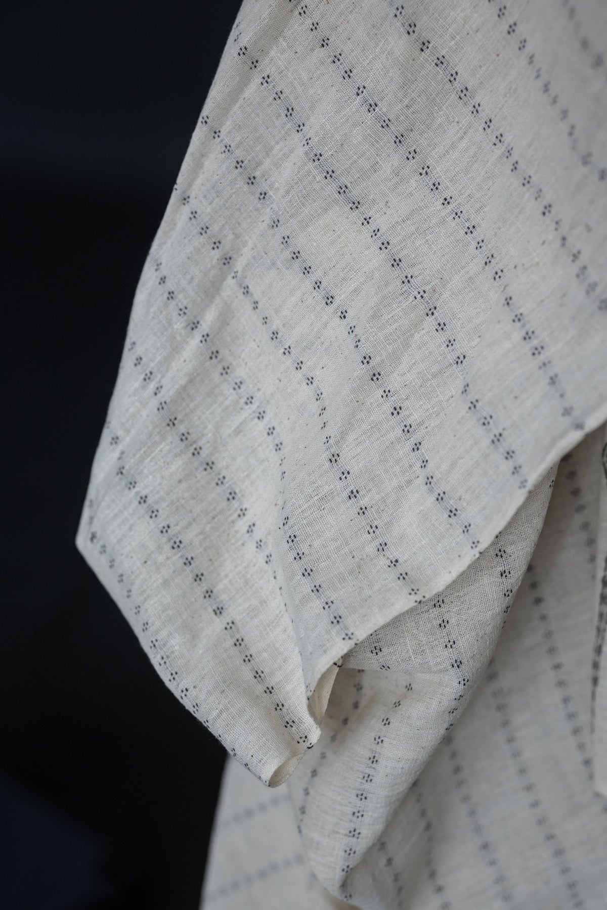Extra Weft Handwoven Cotton - Salt Tracks