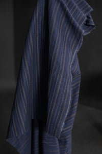 blue stitched indian cotton linen