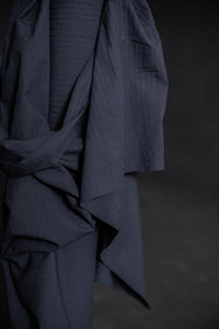 Organic Cotton Seersucker Stripe - Galaxy