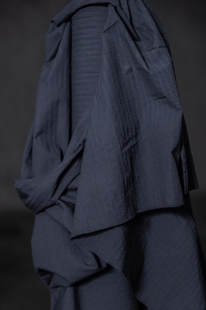 Organic Cotton Seersucker Stripe - Galaxy