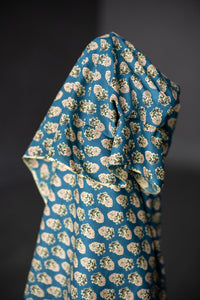 Indian Block Print Cotton - Glaze Blue