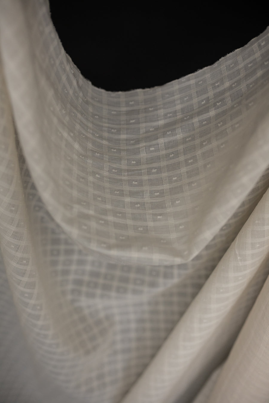 Natural Indian Cotton - Hazy Dobby
