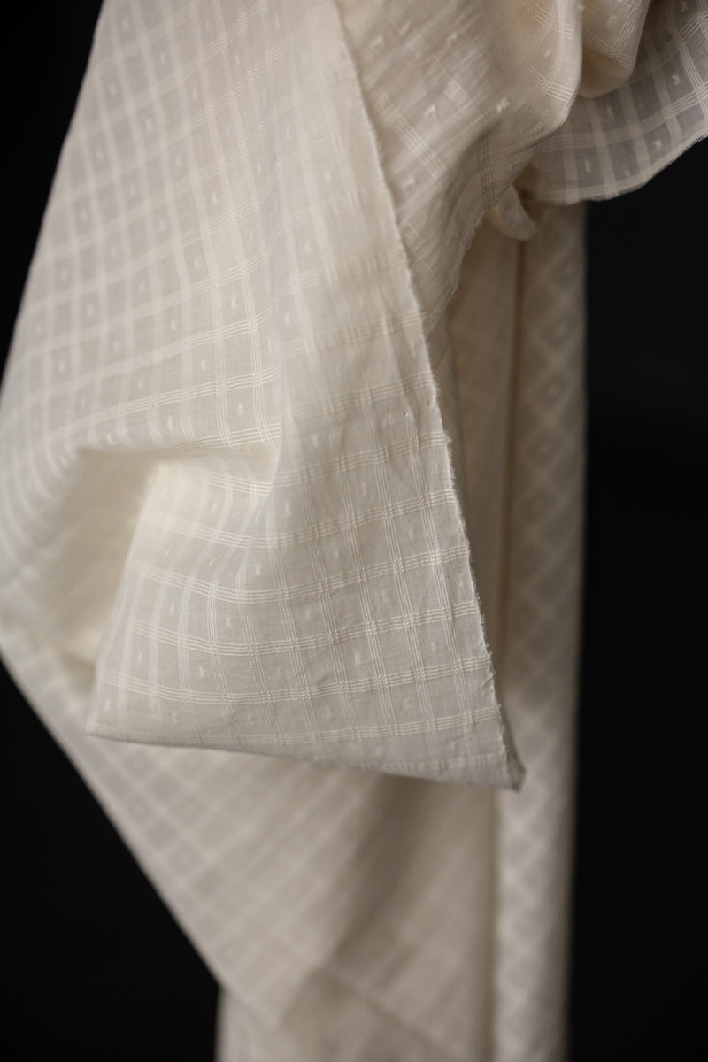 Natural Indian Cotton - Hazy Dobby
