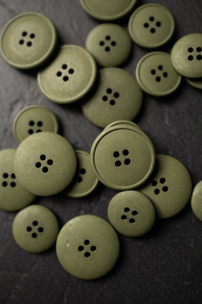 Hemp Button - Mid Green