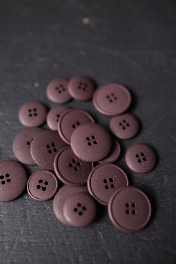 Hemp Button - Plum Brown