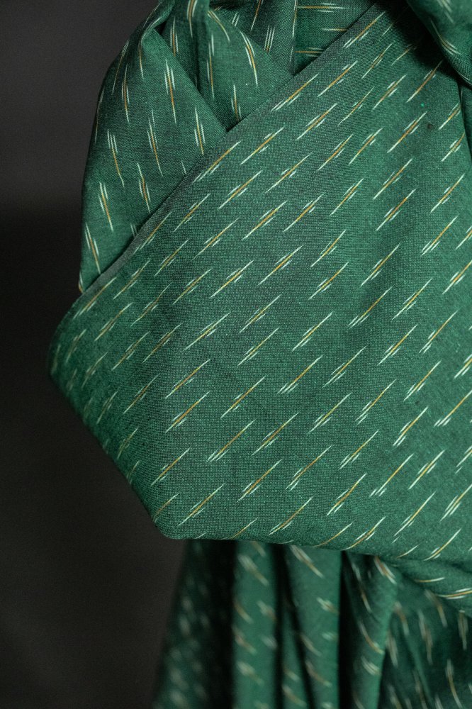 green ikat indian fabric 
