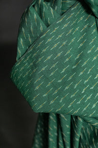 green ikat indian fabric 