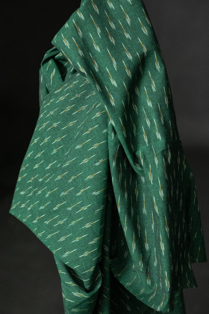 green ikat indian fabric 