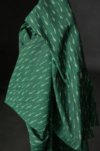 green ikat indian fabric 