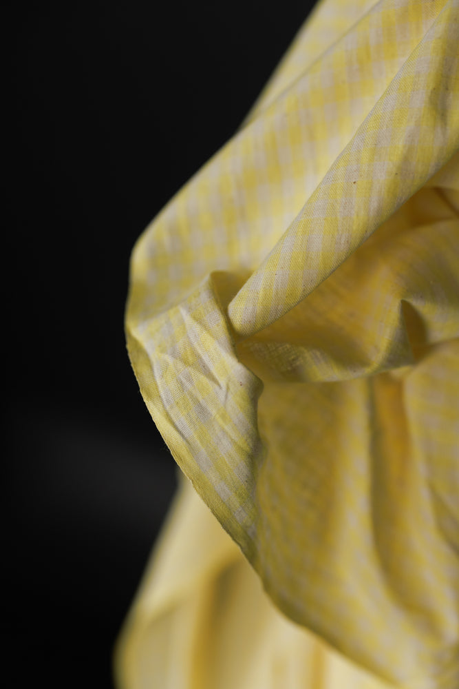 Handwoven Cotton Check - Lemon Squeeze