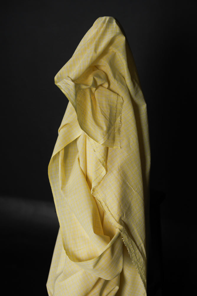 Handwoven Cotton Check - Lemon Squeeze