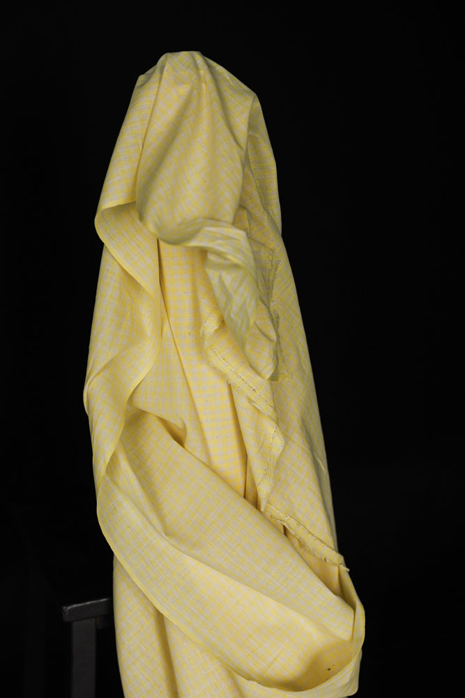 Handwoven Cotton Check - Lemon Squeeze