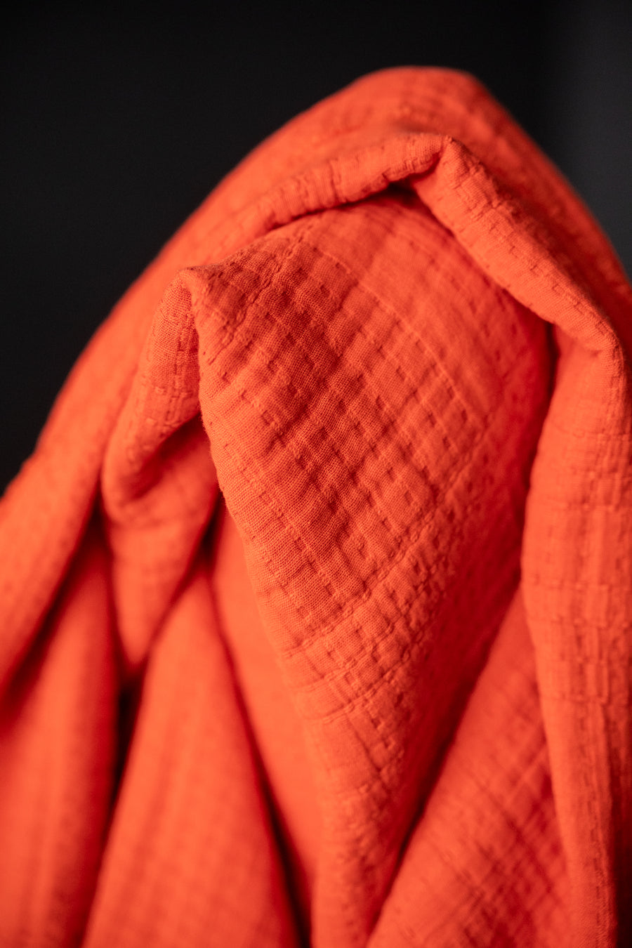 Quilted Jacquard Cotton - Lolly Red Soft Stitch