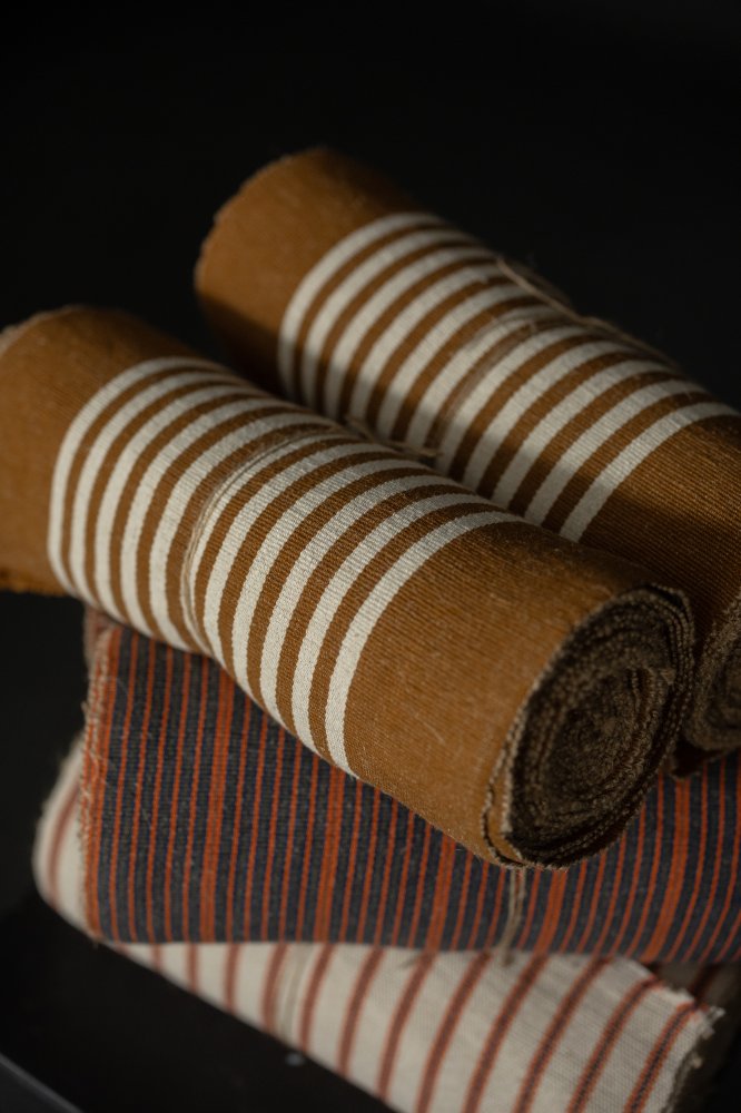 ochre stripe jute runner