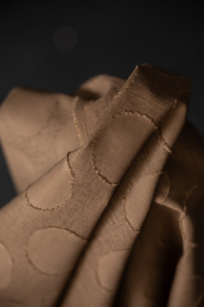 brown japanese jaquard fabric