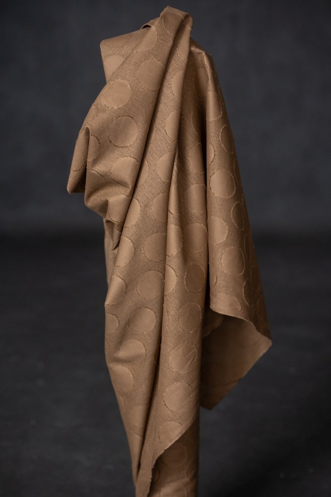 brown japanese jaquard fabric
