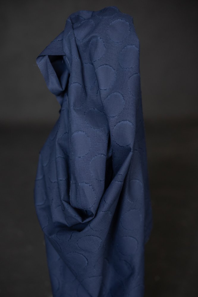 navy japanese jaquard fabric