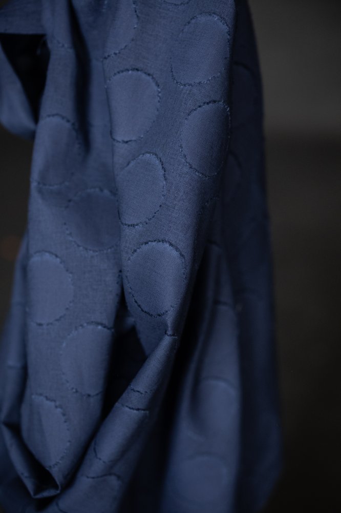 navy japanese jaquard fabric