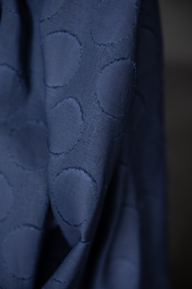 navy japanese jaquard fabric