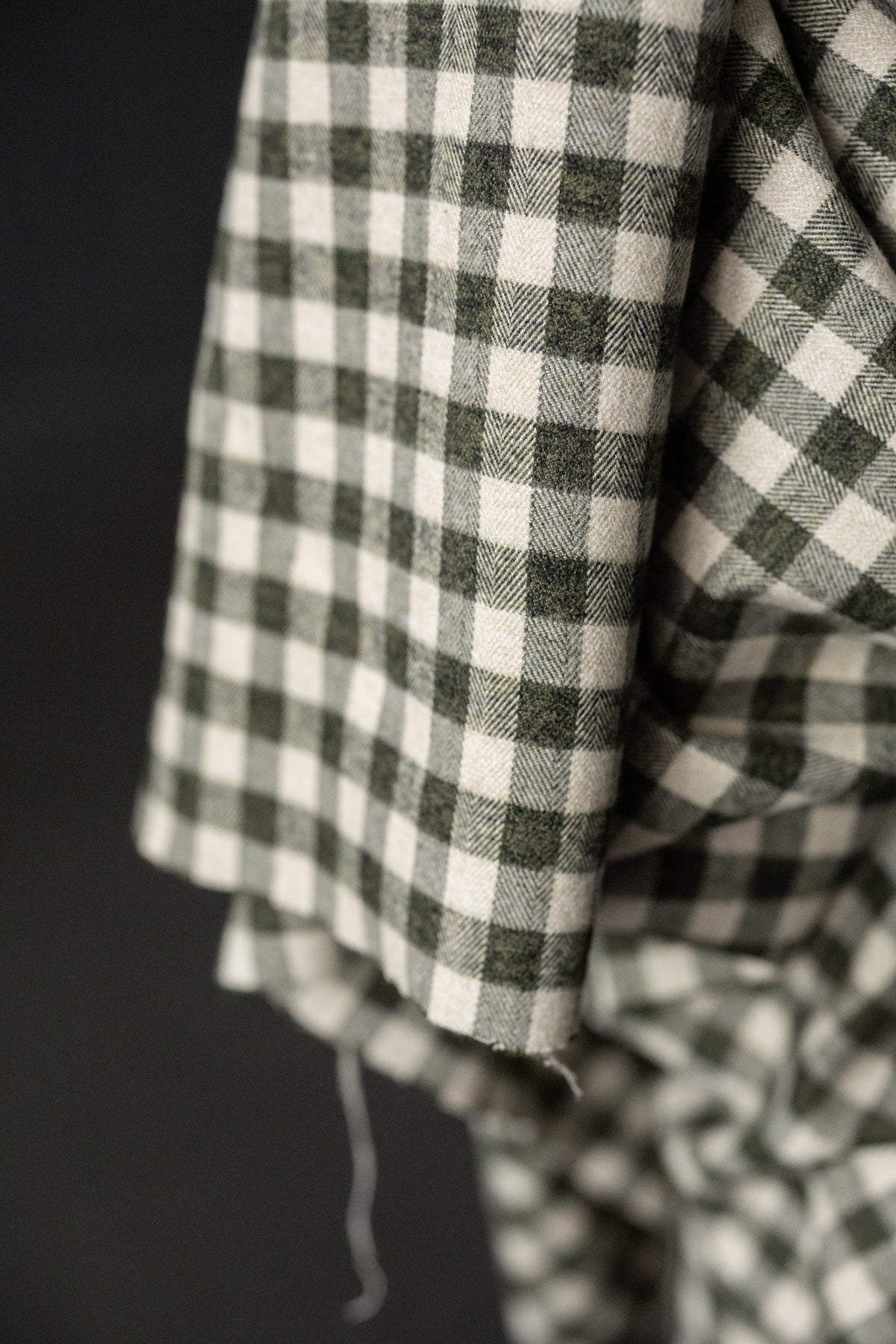 Japanese Brushed Cotton - Olivine Check
