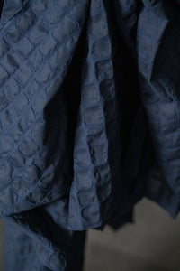 navy japanese geometric fabric